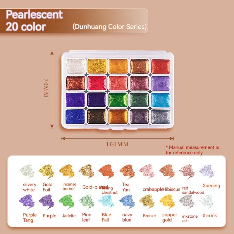 12/20/24/60 Portable Gouache For Children Color Set Paint Solid Watercolor Pigment Gold Glitter Nail Painting Art Supplies