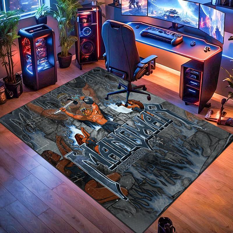 Manowar: Blood Kings carpet Doormat Living room and bedroom mats Dormitory decoration Bathroom mat Office chair cushion