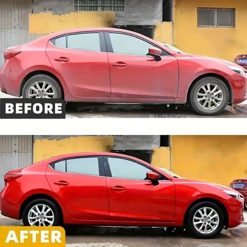 Vehicle Exterior Cleaning Liquid with Sponge, Small Screw-Cap Bottle for Routine Wash Support, Wipe-Down Use, and Shelf Storage In Garages