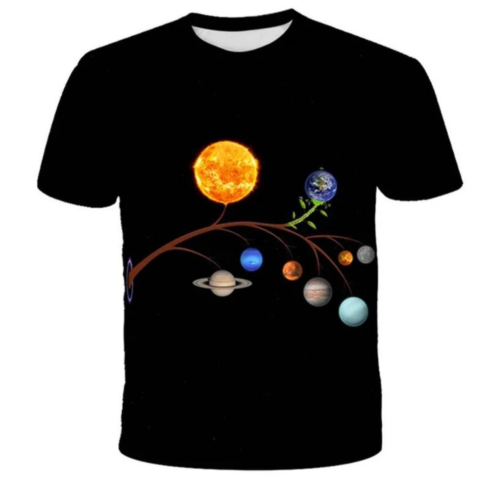 Space Galaxy Planet 3D Print T-Shirts Streetwear Casual Men Women Fashion Short Sleeve T Shirt O-Neck Kids Tees Tops Clothing