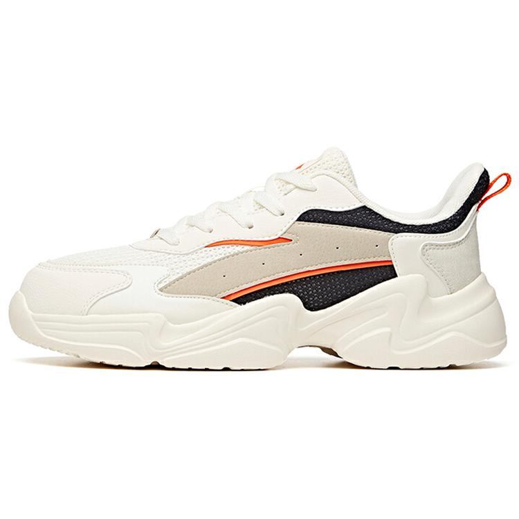 

new Anta Life Collection Durable Breathable Low Top Chunky Sneakers Men s White Black 40.5