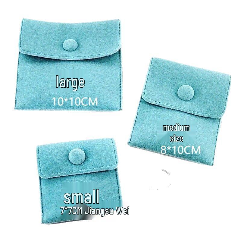 Velvet Jewelry Envelope: Dustproof, Snap-Closure, Small Cloth Bag for Jade Storage