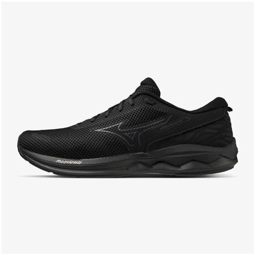 Mizuno Wave Revolt 3 Running Shoes, Jogging, Marathon, Training, Sports, Lightweight, Resilient, Thick Sole, Black/Dark Gray/Black, Size 26.5 Cm, 3E