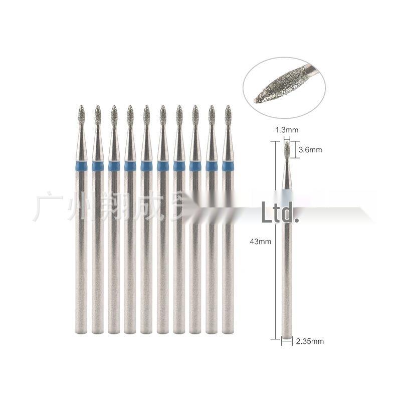 10-Piece Nail Art Diamond Drill Bits for Pre-Treatment and Grinding Dead Skin & Calluses