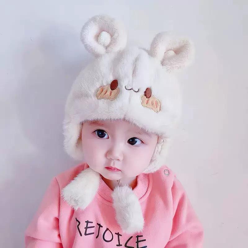 Unisex Baby Plush Ear Protection Hat - Cute & Warm Autumn/Winter Children's Pullover Hat