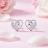 Minimalist Unicorn Horse Heart Stud Earrings Women Needle Copper Body Elegant Daily Wear Jewelry