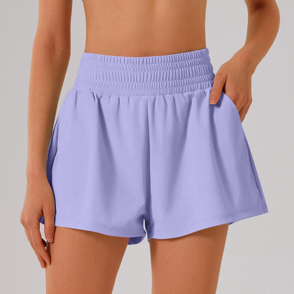 Women's High Waist Athletic Shorts Lightweight Quick Dry Running Shorts with Elastic Waistband and Inner Lining for Gym Yoga and Casual Wear