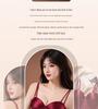 Red Push-Up Bra Set: Six-Button Adjustable, Anti-Side-Boob, No Underwire, Small Bust Enhancement