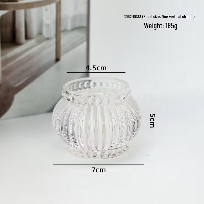 Nordic Glass Candlestick - Elegant Tea Light Holder for Weddings & Home Decor