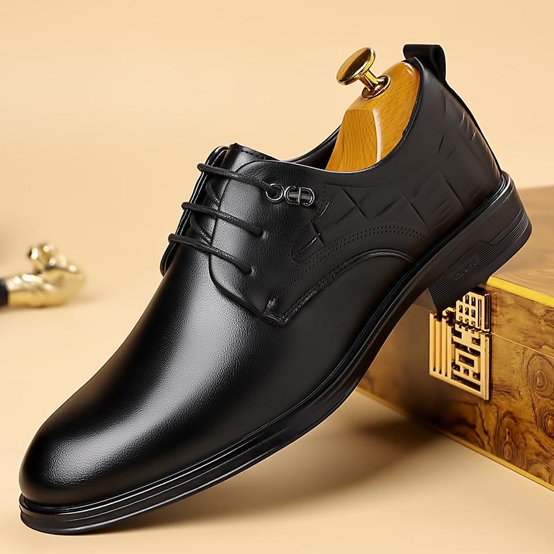 New Designer Black Dress Shoes Male Spring Autumn Fashion Casual Business Shoe Male Classic Wedding Work Leather Shoes Man