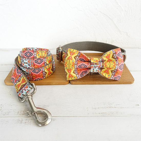 MUTTCO European & American Style Dog Collar with Bow Tie, UDC-051 Large