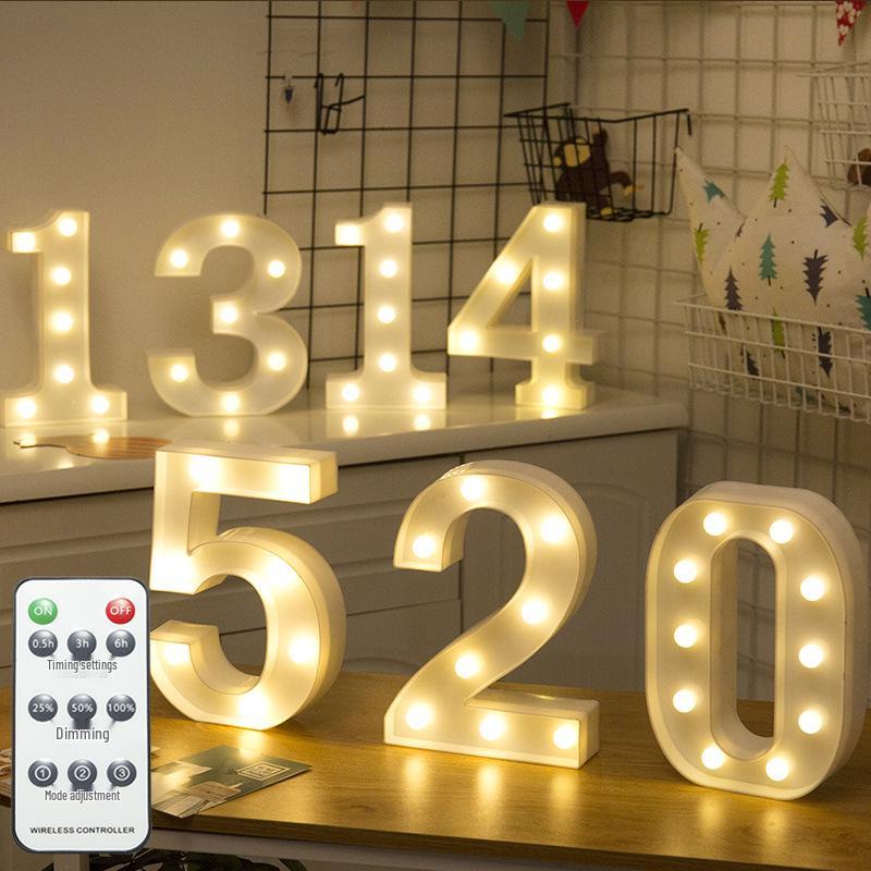 INS LED Alphabet & Number Lights for Weddings, Birthdays, and Proposals