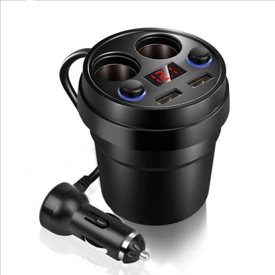 Nabíječka do auta Duální USB DC/5V 3,1A kelímkový napájecí adaptér Rozdělovač cigaretového zapalovače Nabíječka mobilního telefonu s napěťovým LED displejem