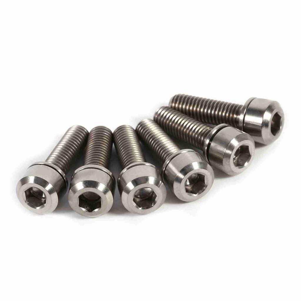 6 Pieces Mountain Bike M5 X 18mm Stem S Screw With Washer( )