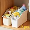 2pcs Plastic Multifunctional Storage Bins Set, Curved Design for Home Organization, Ideal for Cleaning Products