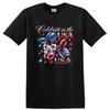 Celebrate In the USA 250 Anniversary Balloons Red Blue Stars T Shirt Tee