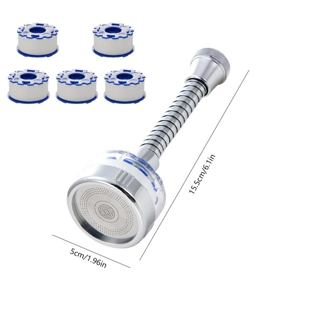 Kitchen Faucet Water Filter Pressurized Sink Filter Water Purifier 360° Tap Splash Proof Faucet Aerator Extender for Bathroom