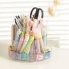 Simple Makeup Brushes Holder 360°Rotating Stationery Organizer Pen Storage Box  Tabletop Storage