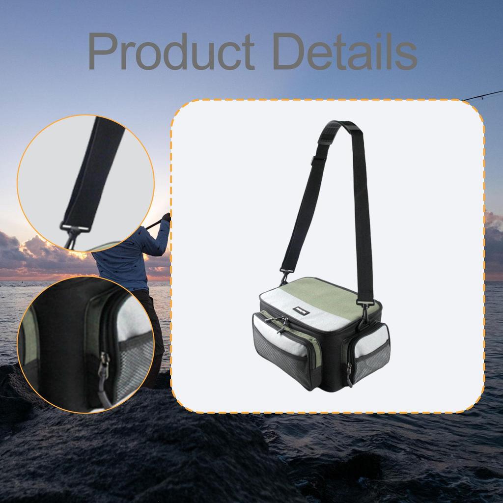 Fishing Bag Polyester Accessories Zipper Multipurpose Gifts Shockproof Pole Reel Gear