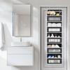 1 Piece 5-Layer Non-Woven Door Organizer Rack Large Capacity Hanging Storage Bag for Bathroom Bedroom Door Storage Solution