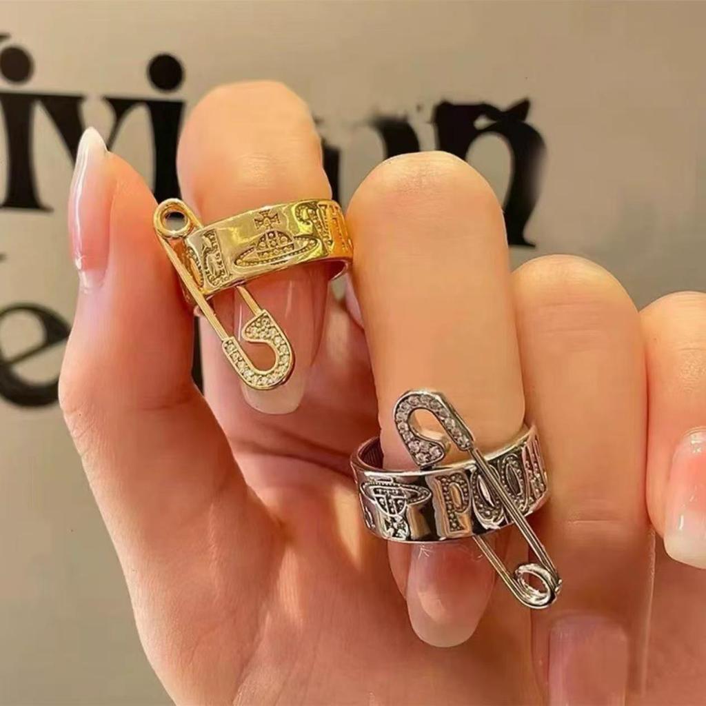 Kaiserinwitwe Cixi Voll Diamant Saturn Ring: Damen Punk Mode Statement