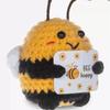 Funny Crochet Positive Inspirational Emotional Support Cat Doll Home Room Decoration Handmade Knitted Cat Desktop Ornament Gift