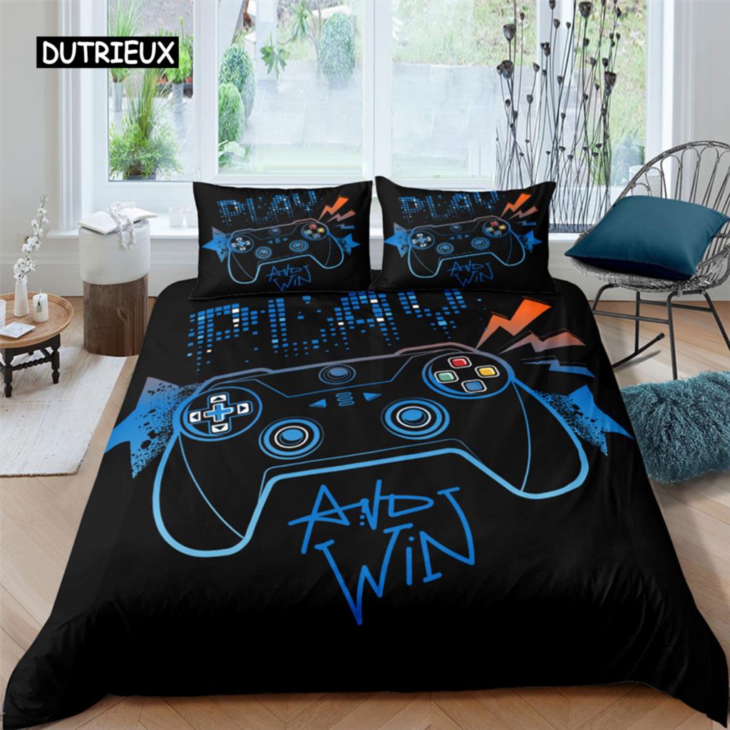 

Комплект постельного белья Gamer Duvet Cover Set Queen King Kids Boys Girls, комплект постельного белья Game Quilt Cover, комплект постельного белья из полиэстера EU single(135x200cm)