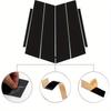 6pcs Glossy Black Door Window Sticker Pillar Posts Decal Cover Trim Fit For Mercedes Benz A Class W176 5-Door Hatchback 2013-2018