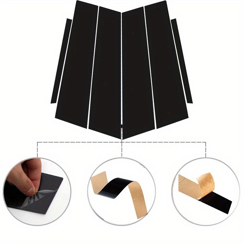 6pcs Glossy Black Door Window Sticker Pillar Posts Decal Cover Trim Fit For Mercedes Benz A Class W176 5-Door Hatchback 2013-2018