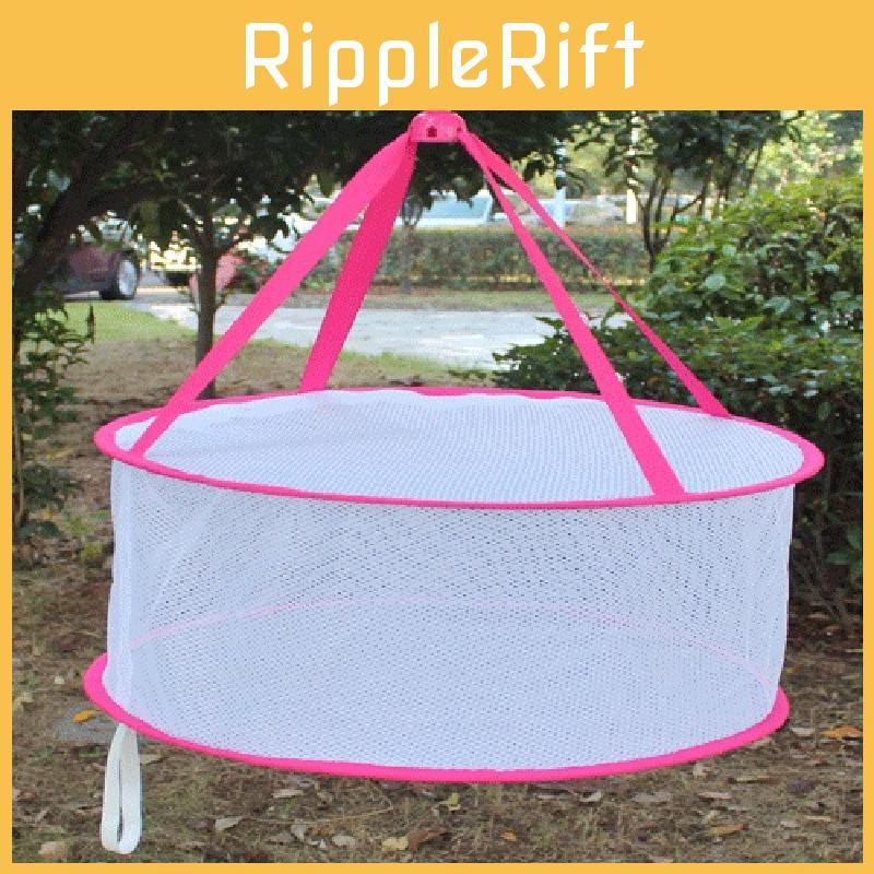 Foldable Clothes Drying Mesh Basket With Large Diameter For Home Laundry And Delicate Items