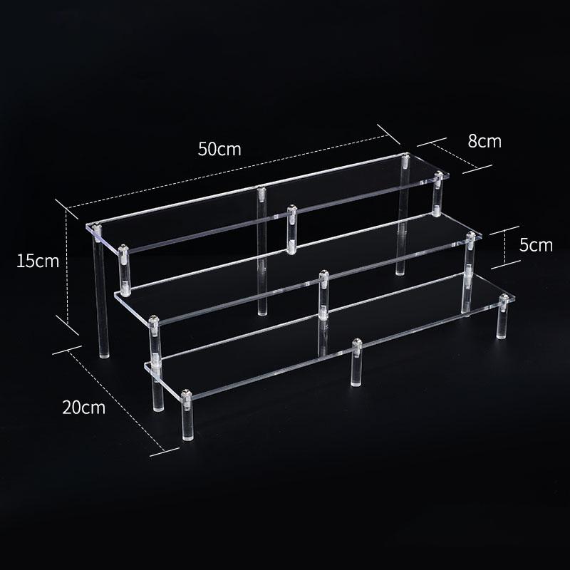 Clear 1-6 Tier Acrylic Display Stand for Funko Figures, Cupcake, Cosmetics, Perfume,Blind Box Display Riser Rack Dessert Shelf