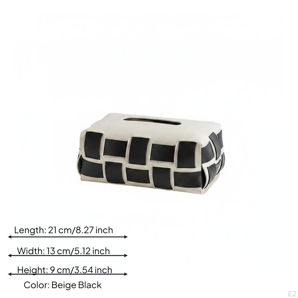 Checkerboard Tissue Box Holder Luxury Style Modern Decorative Home Decor for