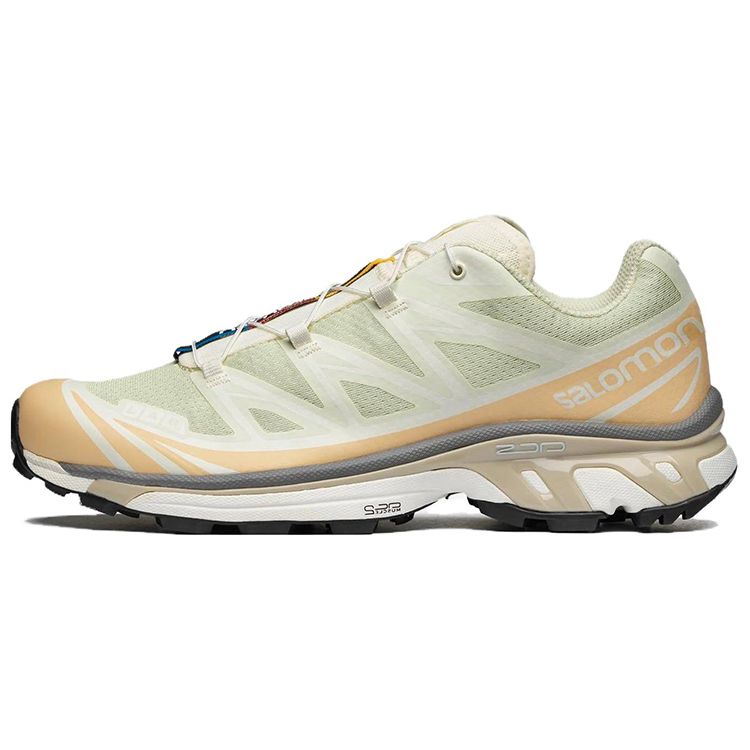 Salomon XT-6 Mesh TPU Round Toe Lace-Up Durable Breathable Low-Top Outdoor Functional Shoes Unisex Shoes Light-Green 472937