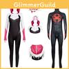 2023 Spider-man Miles Gwen Cosplay Costume Women's Spider-man Jumpsuit Milk Silk Fabric