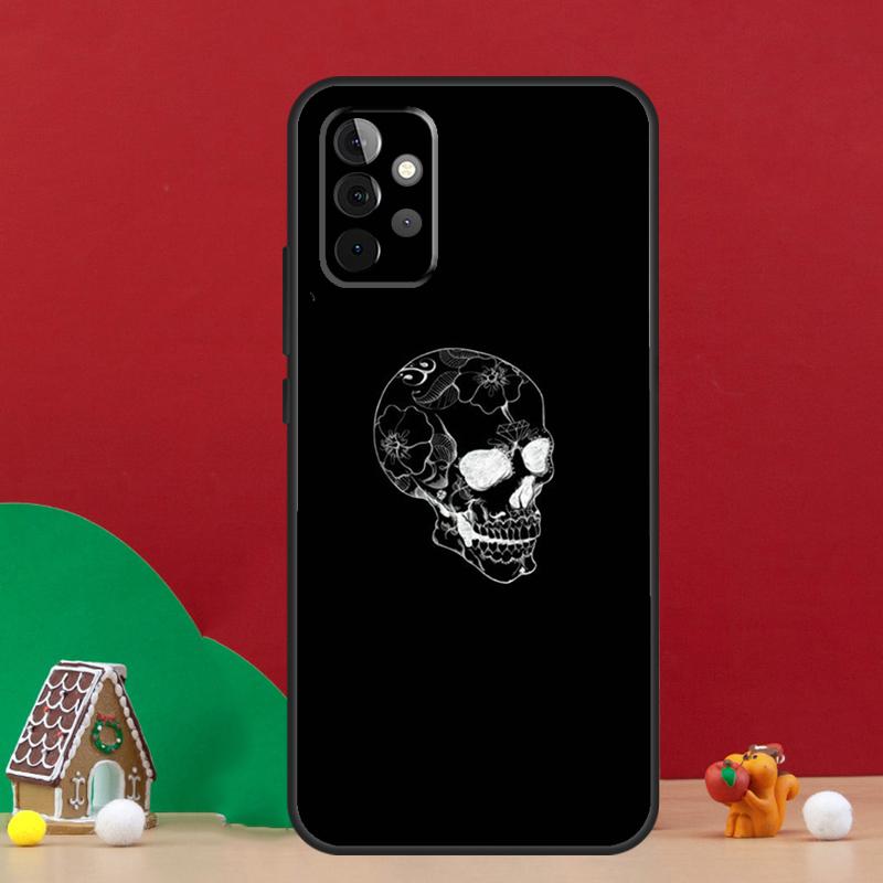 Black Aesthetics Skull Skeleton Case For Samsung Galaxy A55 A52 A32 A12 A33 A06 A16 A26 A36 A56 A15 A53 A13 A34 A54 A14 A17