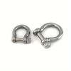 1pcs Stainless Steel D-ring Shackle Buckle Keychain Ring Hook Screw Pin Joint Connecter Bag Strap Clasp Leathercraft Parts.