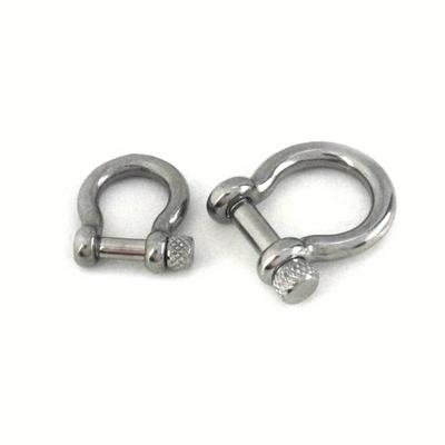 1pcs Stainless Steel D-ring Shackle Buckle Keychain Ring Hook Screw Pin Joint Connecter Bag Strap Clasp Leathercraft Parts.