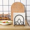 Simple and Stylish Iron Paper Towel Rack In Black for Cross-border Cafe and Hotel Table Storage Nordic Hand-drawn Tissue Rack