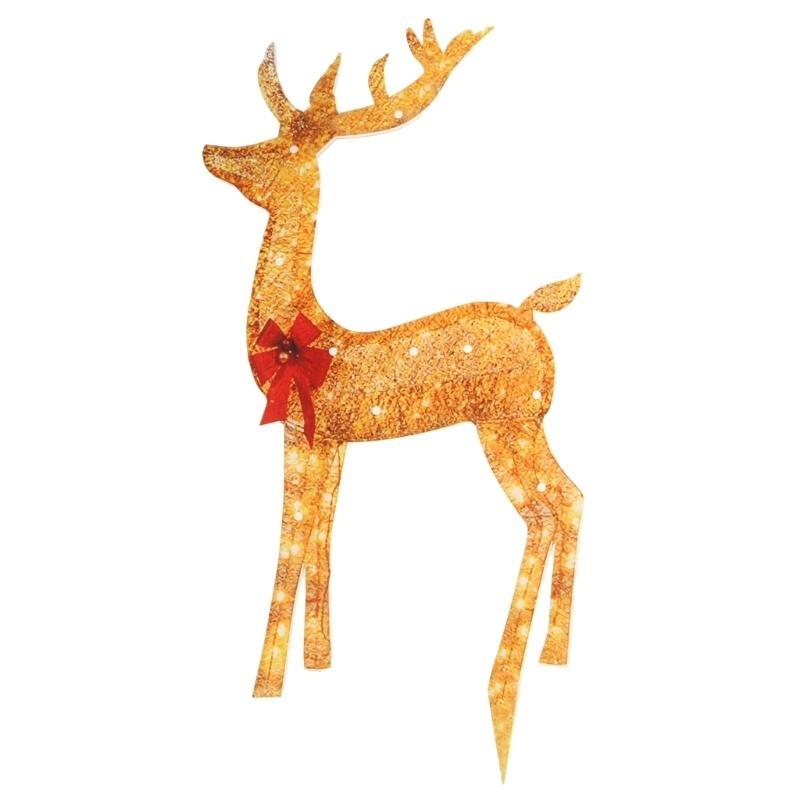 Christmas Deer LED Light Outdoor Yard Decoration Glowing Garden Elk Statue