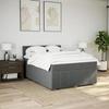 Maison Exclusive - Sommier à lattes de lit avec matelas Gris foncé 140x200cm Tissu