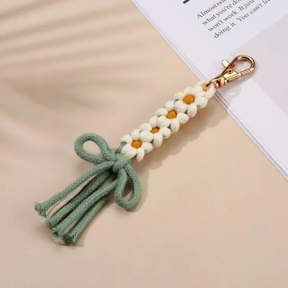 

Cute Cotton Rope Key Chains Handmade Multi-purpose Colorful Braided Keychain Large Zipper Puller Women Bag Charm Pendant белый