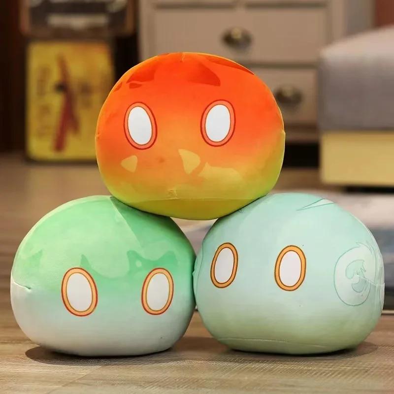 Genshin Impact Slijm Pluche Speelgoed Anime Pop Element Anemo Elektro Pyro Cryo Hydro Geo Dendro Zacht Kussen Vakantiecadeau voor Kinderen
