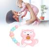 Baby Cartoon Teething Toy Food Grade Silicone Infant Chew Toy   Shape and Chain Design