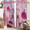 2pcs, 2D FLAT PRINTING Curtains (Without Rod) Snowy Cheer(1) Halloween Festival Fashion Curtains Versatile Durable Polyester