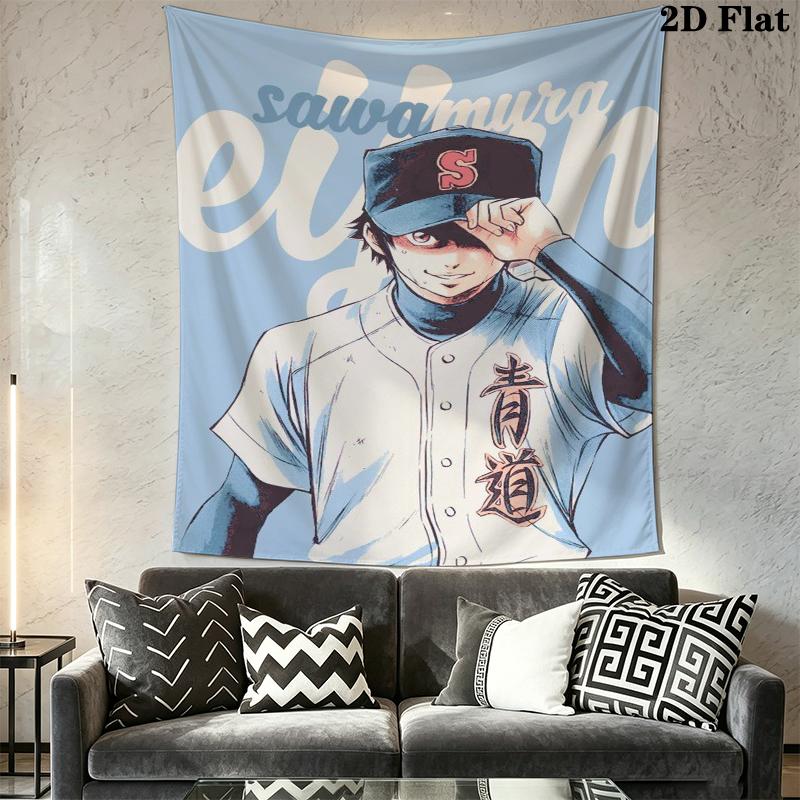 Ace of Diamond Wall Tapestry Aesthetic Wall Hanging Printed Fabric Blanket Decorative Tapestries for Bedroom Living Room Home Decor