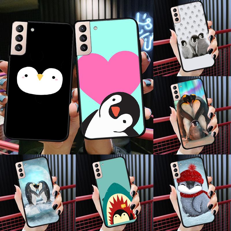 Penguin Case For Samsung Galaxy S23 S21 S22 Ultra S8 S9 S10 Note 10 Plus Note 20 Ultra S20 FE Cover