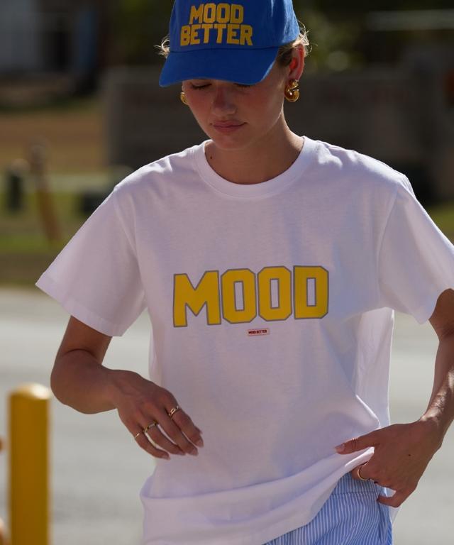 Mood Bearer Mood Stitch Logo Basic Fit T Shirts White Free