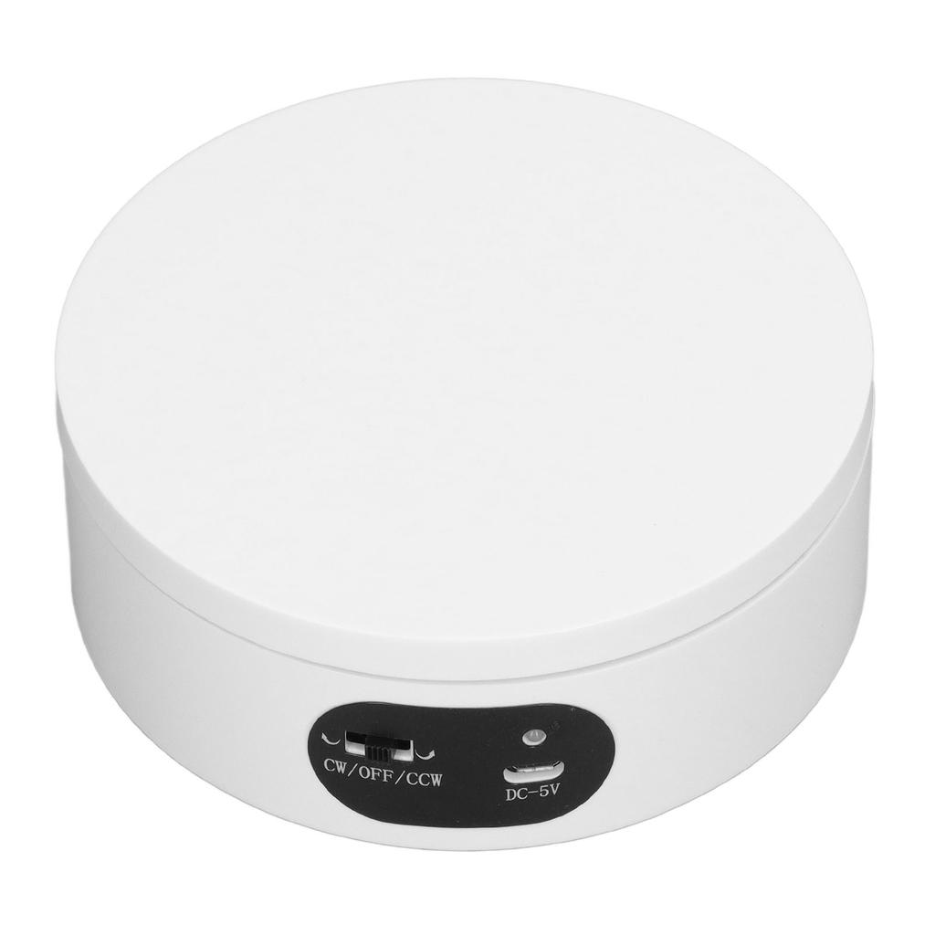 Espositore Rotante 4,7 pollici Rotazione Automatica Alimentato a Batteria USB Tavolo Girevole a Basso Rumore per