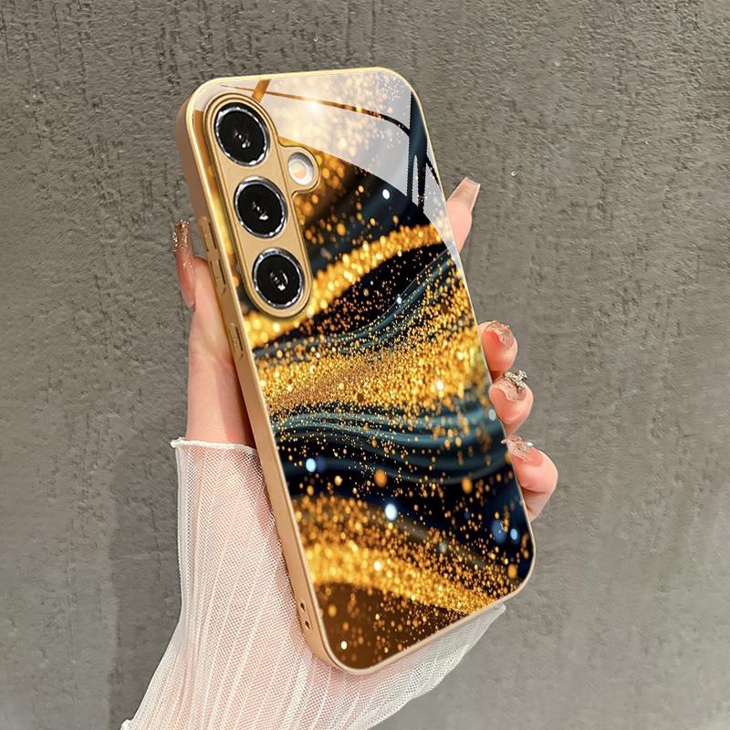 High-end PhoneCase Electroplated Glass TPU PhoneCase for Samsung Galaxy S26 S25 S24 S23 S22 S21 FE Ultra Plus Dropresistant