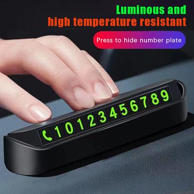 Luminous Car Temporary Parking Card Phone Number Plate Car Moving Telephone Number Car Park Stop Card Automobile Accessories
